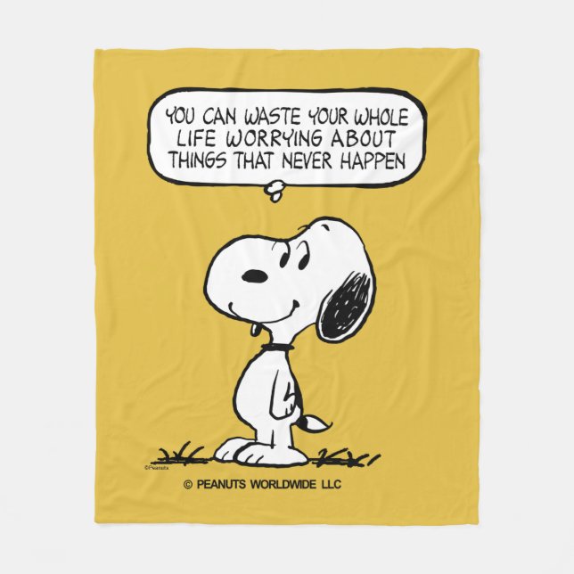 Cobertor De Velo Amendoins | Snoopy, você não aguenta sua vida inte (Frente)