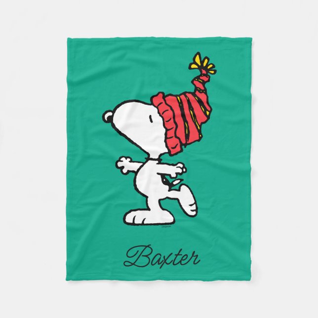 Cobertor De Velo Amendoins | Snoopy Winter Beanie Boné (Frente)