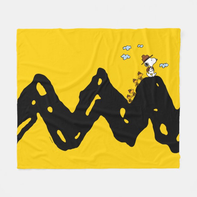 Cobertor De Velo Amendoins | Snoopy & Woodstock Scout Troop Hike (Frente (Horizontal))
