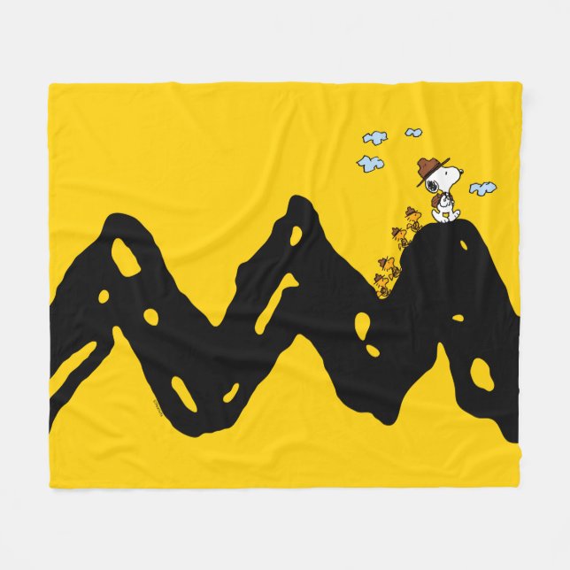 Cobertor De Velo Amendoins | Snoopy & Woodstock Scout Troop Hike (Frente (Horizontal))