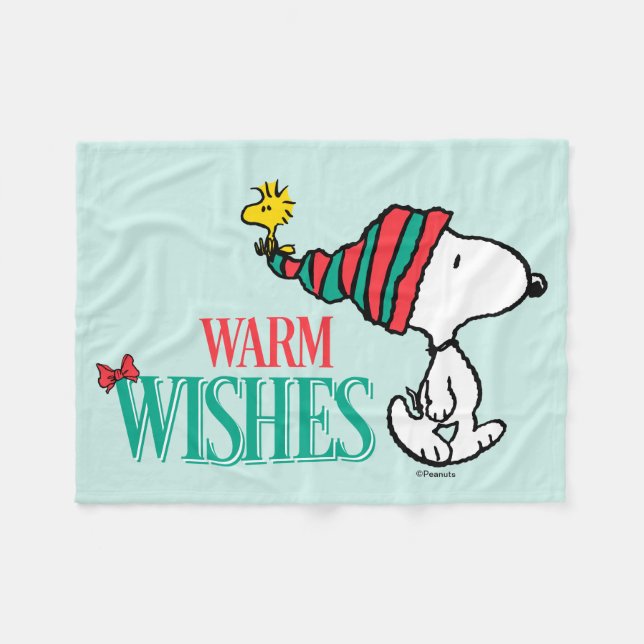 Cobertor De Velo Amendoins | Snoopy & Woodstock Warm Wish (Frente (Horizontal))