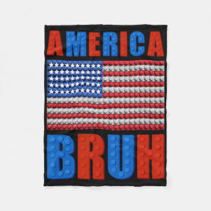 Cobertor De Velo América Bruh Building Bricks Bandeira 4 De Julho P