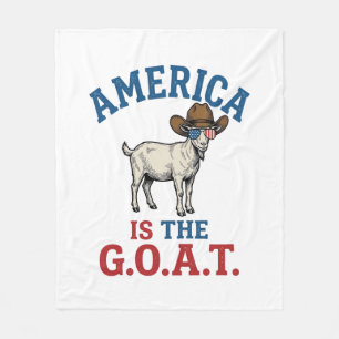 Cobertor De Velo América É a Camiseta de Cowboy de Cabra Patriótica