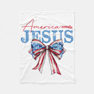 Cobertor De Velo America Precisa de Jesus Bandeira Cristã dos EUA C