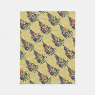 Cobertor De Velo América Primeira Tipografia Vintage EUA Flag Ameri