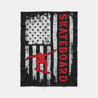 Cobertor De Velo American Flag Patriotic Skateboard Vintage Distres