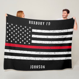 Cobertor De Velo American Flag Thin Red Line - Nome com Dificuldade