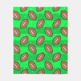Cobertor De Velo American Football Balls - Pattern on Green