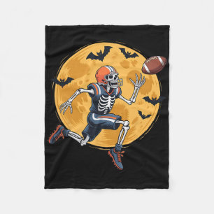 Cobertor De Velo American Football Fan Skeleton Halloween Mens Boys