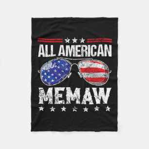 Cobertor De Velo American Memaw 4 De Julho Familiar Correspondendo 