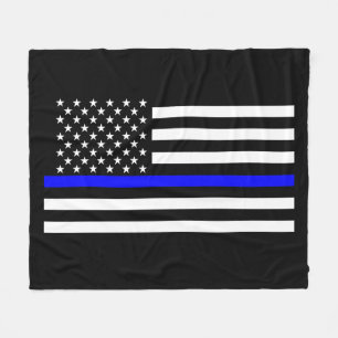 Cobertor De Velo American Thin Blue Line Decor