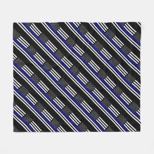 Cobertor De Velo American Thin Blue Line Decor