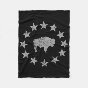 Cobertor De Velo Americano Vintage Silhueta de Búfalo Amor Bison Ho