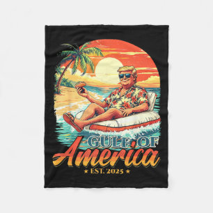 Cobertor De Velo Américas Golfo Trump 2024 Retro Beach Usa America
