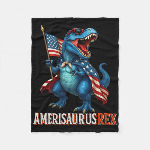 Cobertor De Velo Amerisauro T Rex Dinossauro 4 De Julho Americano F