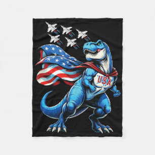 Cobertor De Velo Amerisaurus T-rex Patriótico Meninas Meninos 4 De