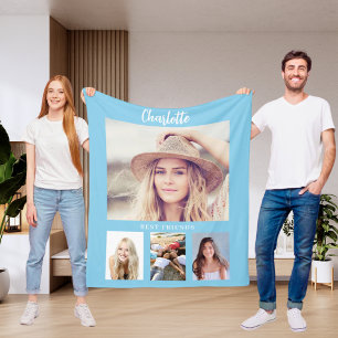 Cobertor De Velo Amigos da Coluna de Fotos do Céu Azul