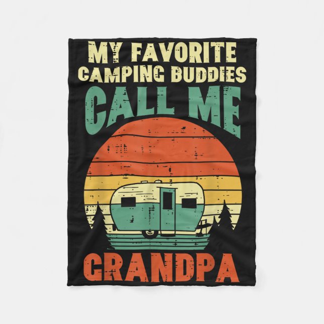 Cobertor De Velo Amigos de Camping Favoritos Avô Retro Avô (Frente)