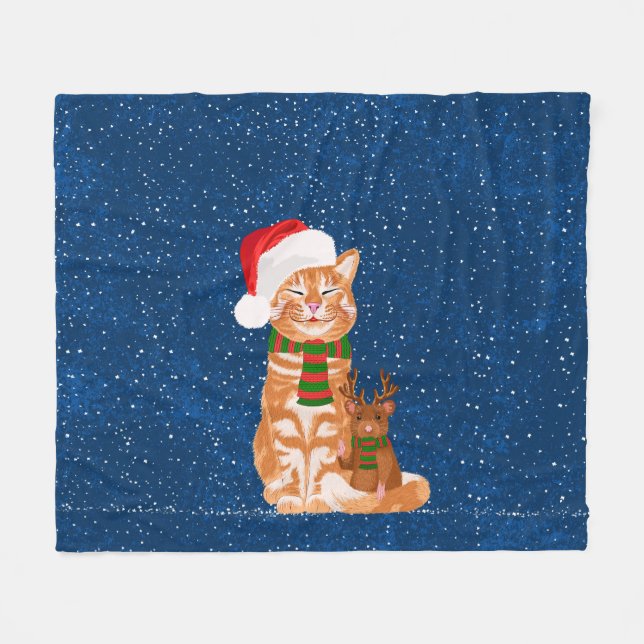 Cobertor De Velo Amigos de Natal (Frente (Horizontal))