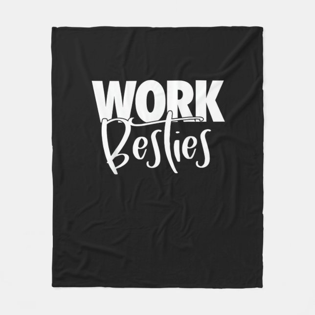 Cobertor De Velo Amigos do Trabalho - Besties do Trabalho (Frente)