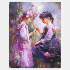 Cobertor De Velo Amigos e Flores 2