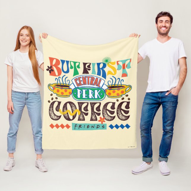 Cobertor De Velo AMIGOS™ | Mas Primeiro Gráfico Vibrante De Café (In Situ)