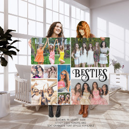 Cobertor De Velo Amigos Modernos Personalizar 8 Fotografias Coligir