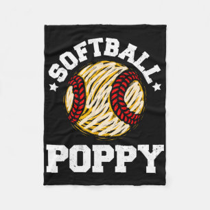 Cobertor De Velo Amo Softbol Distressed Vintage Engraçado Avô Ga