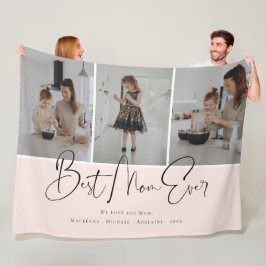 Cobertor De Velo Amo-Te A Melhor Colagem De Fotos Da Família De Mãe