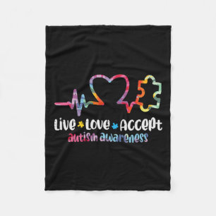 Cobertor De Velo Amor ao Vivo Aceita Autismo Sensibilização Mãe Hom