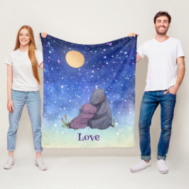 Cobertor De Velo Amor, Baby Hippo e sua mãe