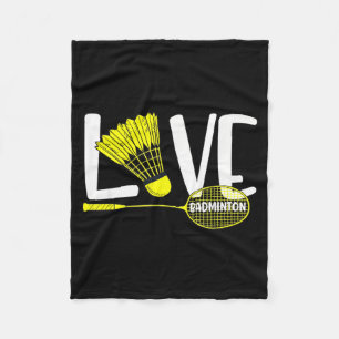Cobertor De Velo Amor Badminton Racket Cute e Ventoinha de Esportes