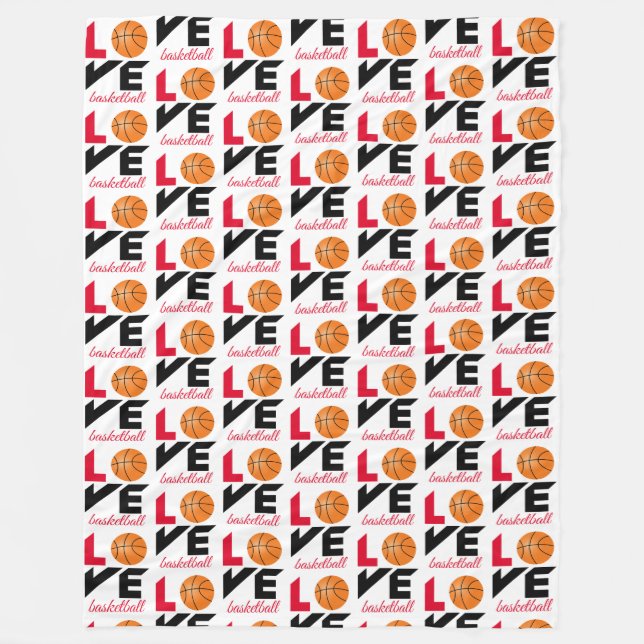 Cobertor De Velo Amor, basquete (Frente)