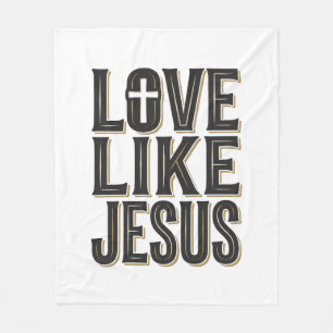 Cobertor De Velo Amor Como Jesus Tipografia Cristã Design_1