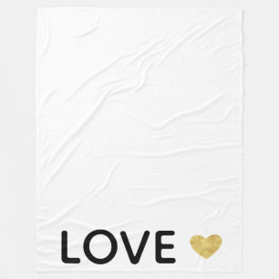 Cobertor De Velo Amor Dourado Coração
