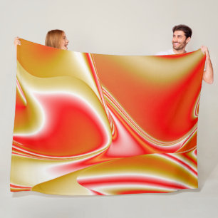 Cobertor De Velo Amor e Abstrato 3D Rainbowart Dourado