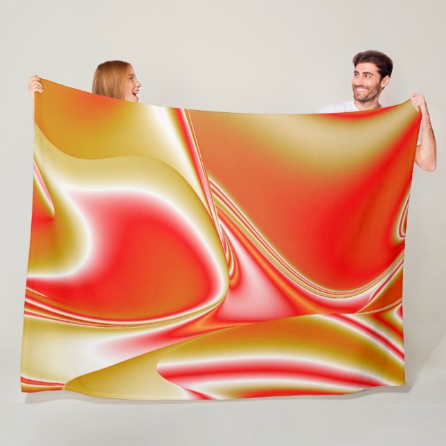 Cobertor De Velo Amor e Abstrato 3D Rainbowart Dourado (In Situ)