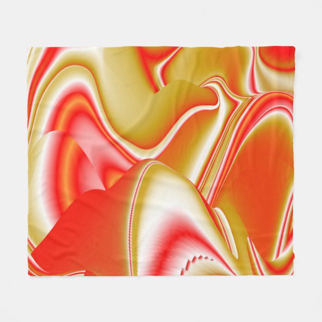 Cobertor De Velo Amor e Abstrato 3D Rainbowart Dourado (Frente (Horizontal))