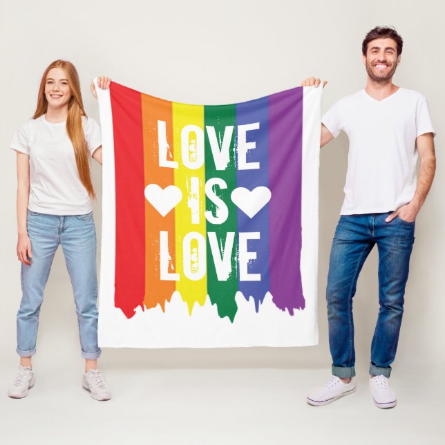 Cobertor De Velo Amor é Orgulho gay LGBT Arco-Íris (In Situ)