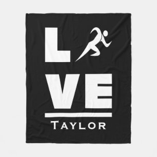 Cobertor De Velo Amor e Viva Atletismo Pista e Campo Desportos Fã