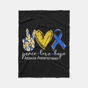 Cobertor De Velo Amor Esperança Ataxia Consciência Azul Fita
