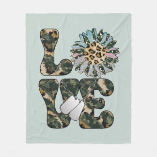 Cobertor De Velo Amor Girassol Militar