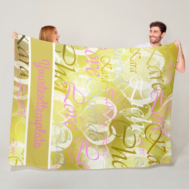 Cobertor De Velo Amor,liebe,kara,cher,käre,Querido,texto,rosa,festi (In Situ)