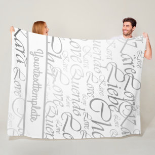 Cobertor De Velo Amor,liebe,kara,cher,käre,Querido,texto,rosa,festi