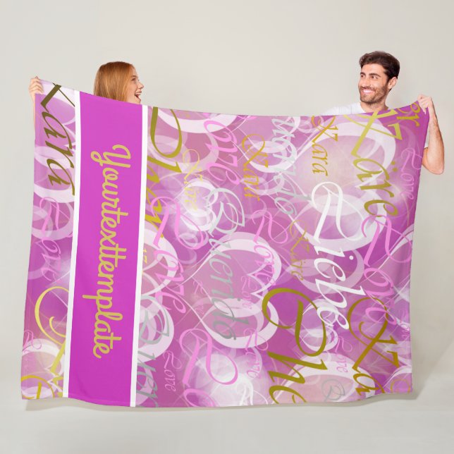 Cobertor De Velo Amor,liebe,kara,cher,käre,Querido,texto,rosa,festi (In Situ)