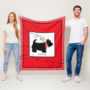 Cobertor De Velo Amor preto do cão de Terrier do Scottish meu meio