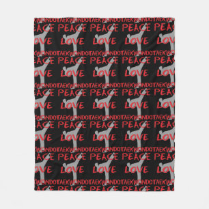 Cobertor De Velo Amor Taekwondo da paz