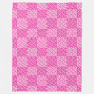 Cobertor De Velo Amor verificado em magenta e branco