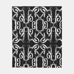 Cobertor De Velo Amora Preto e Branco