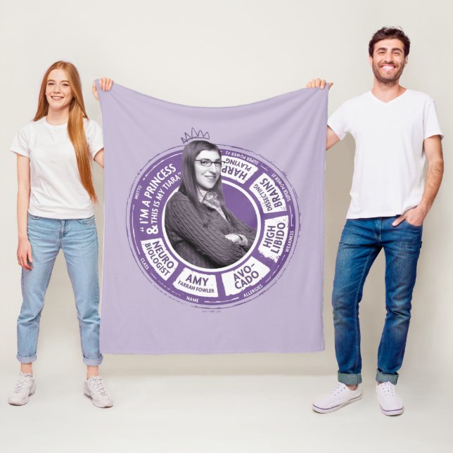 Cobertor De Velo Amy Farrah Fowler Info Graphic (In Situ)